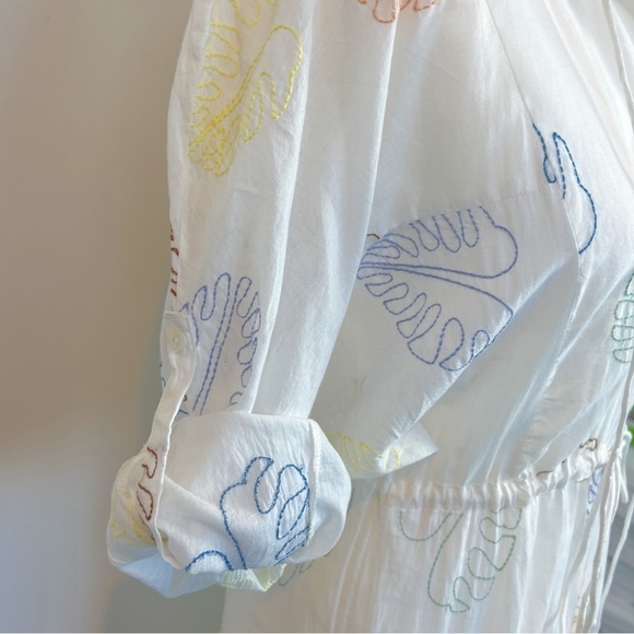 New Raga from Anthro White Embroidered Palm Dress size XS - Picture 5 of 9